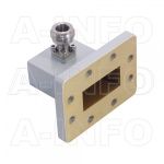 Adapter falowodowy kątowy WR137(UDR70)/N-f,  pasmo 5.85 – 8.20 GHz   