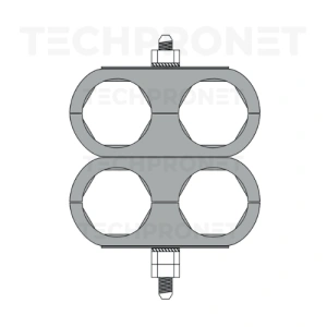 CU 4 X 1.1/4" (40) uchwyt poczwórny na feeder 1.1/4" (śr. 40mm) uniwersalny