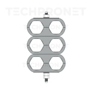 CU 6 X 1/2J" (14) uchwyt sześciotorowy na kabel 1/2J" (śr. 14mm) uniwersalny