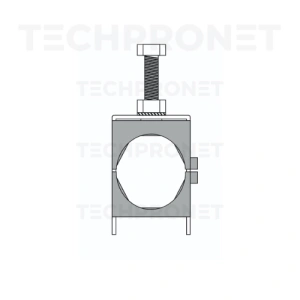 Uchwyt pojedynczy na feeder 1/2" (śr. 17mm) na kątownik 50mm [FC A5 1x1/2" (17)]