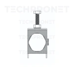 Uchwyt pojedynczy na kabel 1/4" (śr. 10mm) na C szynę [FC C 1x1/4" (10)]