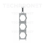 Uchwyt potrójny na feeder 1.1/4" (śr. 40mm) na C Szynę [FC C 3x1.1/4" (40)]