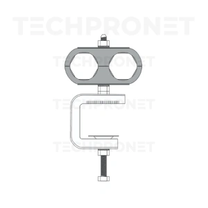 Uchwyt podwójny na feeder 1/2" (śr. 17mm) uniwersalny (kowadełko) [FCU 2x1/2" (17)]