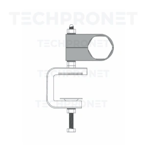 Uchwyt pojedynczy na feeder 1x1.5/8" (śr. 52mm) uniwersalny (kowadełko) [FU 1x1.5/8" (52)]