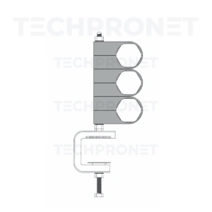 Uchwyt potrójny na feeder 1/2" (śr. 17mm) uniwersalny (kowadełko) [FU 3x1/2" (17)]