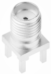 SMA gniazdo pionowe do płytki drukowanej, biały mosiadz (J01151A0938)