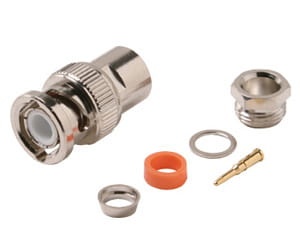 BNC 75 wtyk lutowano skręcany na kabel RG6, zyła 1,13 mm