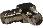 Adapter SMA f/f kątowy , niklowany 