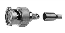 BNC 75 ohm, wtyk zagniatany na kabel RG179/187 (J01002A0036)