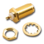 SMA gniazdo panelowe uniwersalne, złocone na panel gr.3 mm (J01151A0891)