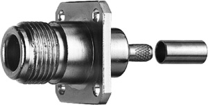 N gniazdo kołnierzowe zagniatane na RG-58C/U, LMR-195 (J01021A0152)