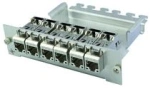 Moduł 6x AMJ-S kat.6A (6xRJ45 ekr.) , do montażu w systemie 3HU (J02021A0037)