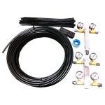 Zestaw rozdzielacza powietrza 6- drogowy, regulacja ciśnienia 0 -1 bar 