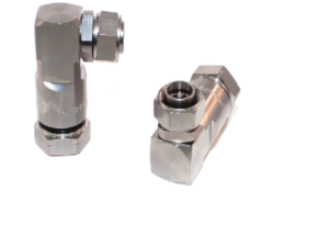 4.3-10 wtyk skręcany kątowy serii D na kable  1/2"  typu LCF12-50J  Low PIM