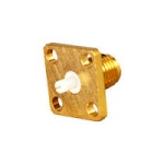 SMA gniazdo uniwersalne  kołnierzowe, dł. teflonu 4,44mm złocone 