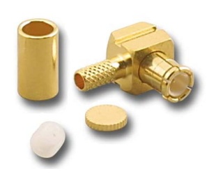 MCX wtyk  zagniatany kątowy na RD316  (J01270A0221)