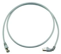 Patchcord ekranowany RJ45/RJ45 90°  S/FTP kat. 6A  , długość 10 m, AWG 27/7 izolacja LS0H szary (L00005A0080)
