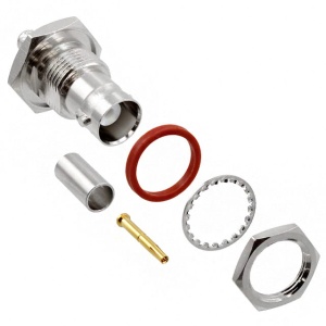 BNC gniazdo zagniatane panelowe  na RG58 