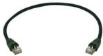 Patchcord ekranowany RJ45/RJ45 S/FTP kat. 6A 4x2xAWG 26/7 izolacja PE w kolorze czarnym, dł. 1,0 m  (L00000A0416)