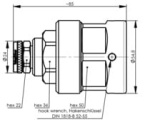 4.3-10 wtyk  skręcany na kable  1-1/4"  typu LCF114/LDF6 , Profesjonalny , IP68   
