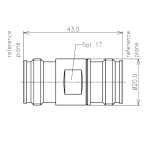 Adapter  4.3-10-f/f , DC-6,0 GHz   Low PIM  