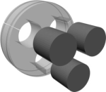 Zaślepka gumowa do dławicy uszczelniającej  przepustów  ściennych do  kabli 1/2" 