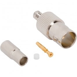 BNC 75Ω - Ultra HD  gniazdo  zagniatane na kabel mini RG59/Belden 4855R&P