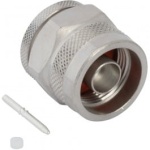 N wtyk lutowany na kable półsztywne typu RG402/UT-141 , DC-18 GHz
