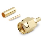 SMA wtyk zagniatany na RG174/316/LL100 ,złocony