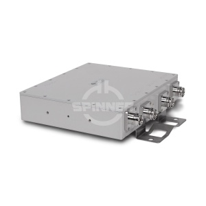 Quadplexer (multiplexer) na pasma:LTE700/GSM900/GSM1800/UMTS/LTE2.6 , złącza: 4.3-10 gniazdo - Low PIM 