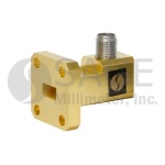 Adapter falowodowy kątowy koł. WR28/ złącze 2.92mm-f (K) , zakres pracy  26.6-40 GHz (Ka Band)