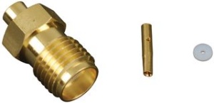 SMA gniazdo lutowane na RG405/UT-85, złocone 