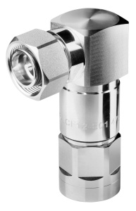 4.3-10 wtyk skręcany kątowy serii E na kable  1/2"  typu LCF12-50J  Low PIM 
