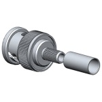 BNC wtyk zagniatany na kable typu  RG58 /LL195, profesjonalny, DC-4,0 GHz