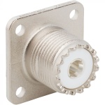 UHF ( UC1)gniazdo kołnierzowe uniwersalne SO-239 -izolator teflon , pin srebrzony