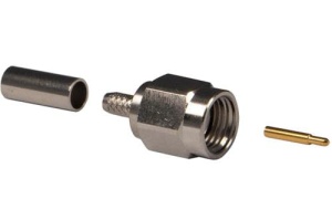 SMA wtyk zagniatany na RG58/LL195,niklowany
