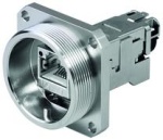 RJ45 gniazdo panelowe kołnierzowe kat.6A  systemu TOC, moduł T568B (J60020A0000)