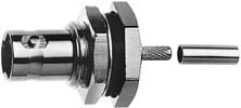 BNC 75 ohm, gniazdo  panelowe zagniatane na kabel RG179 (J01003B5032)
