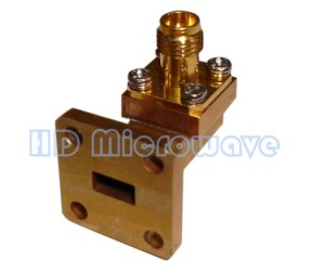 Adapter falowodowy kątowy WR42/SMA-f  17.6-26.7 GHz 