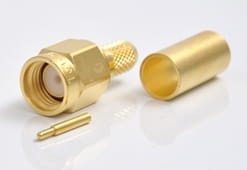 SMA wtyk zagniatany na kabel RG142/223/400 złocony  (J01150A0031)