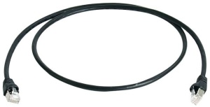 Patchcord ekranowany RJ45/RJ45 S/FTP kat. 6A , długość 15 m, AWG 27/7 izolacja LS0H, czarny (L00006A0053)