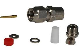 SMA wtyk lutowano skręcany na RG174/316/LL100 -niklowany 