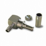 CRC9(TS5) wtyk zagniatany kątowy  na kable RG174/316