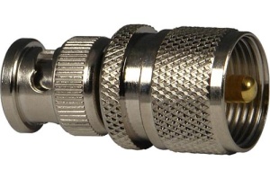 Adapter BNC-m/UHF-m , piny złocone