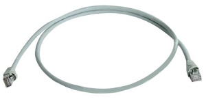 Patchcord ekranowany RJ45/RJ45 S/FTP kat. 6A , długość 0,5 m, AWG 27/7 izolacja LS0H, szary (L00000A0072)