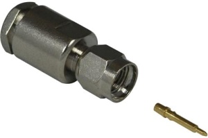 SMA wtyk lutowano skręcany na RG58/LL195 -niklowany