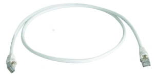 Patchcord ekranowany RJ45/RJ45 S/FTP kat. 6A , długość 2 m, AWG 27/7 izolacja LS0H, biały (L00001A0123)